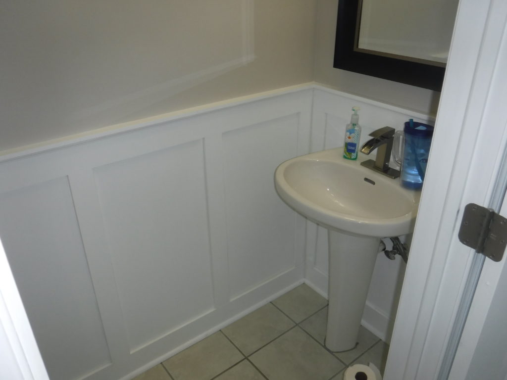 Adding Wainscoting to Bathroom Wall - BeauBilt