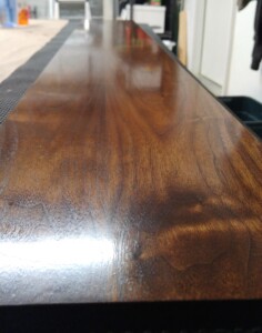Walnut top after poly