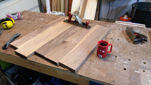 Beginning of Walnut Shelves