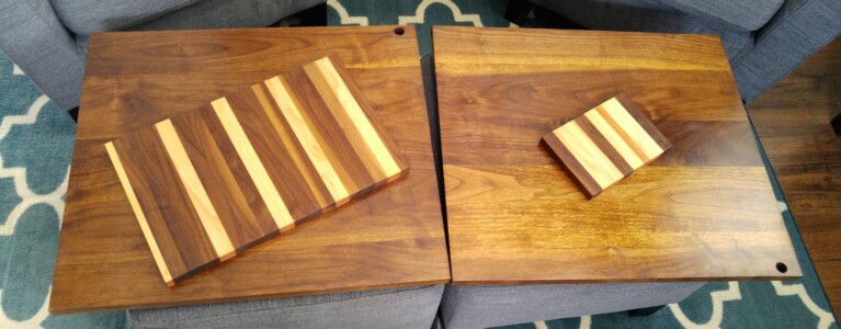 Finished Cutting Boards and Shelves
